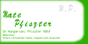 mate pfiszter business card